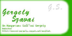 gergely szavai business card